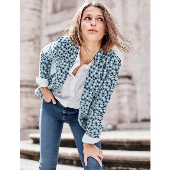 BODEN Oxshott Corduroy Blazer Heritage Blue White Stars Sz 12 {183} - Picture 3 of 9